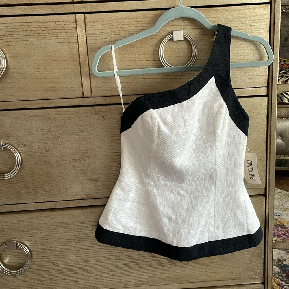 Jenny Polanco one shoulder top, size 4